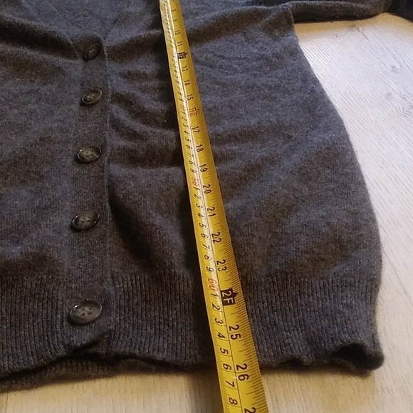 Ann Taylor 100% cashmere Cardigan‎ gray long - Picture 4 of 7